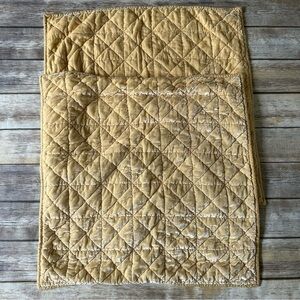 Nordstrom at Home Kiera Velvet Yellow Shams Pillow Covers Set of 2